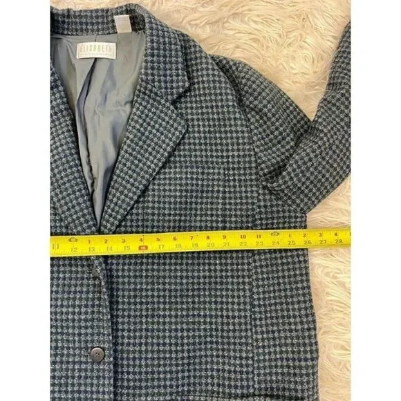 Elisabeth By Liz Claiborne Vintage Blazer Jacket Tweed Wool Women Plus Size 18 - Picture 4 of 12